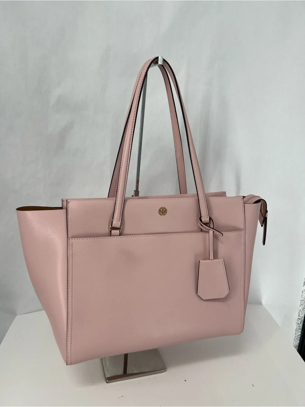 Tory Burch Parker Pink Leather Tote Bag